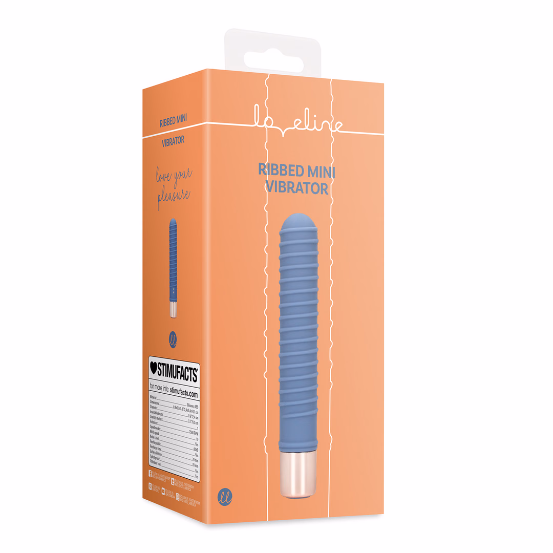 Ribbed Mini Vibrator - Blue Horizon - 2