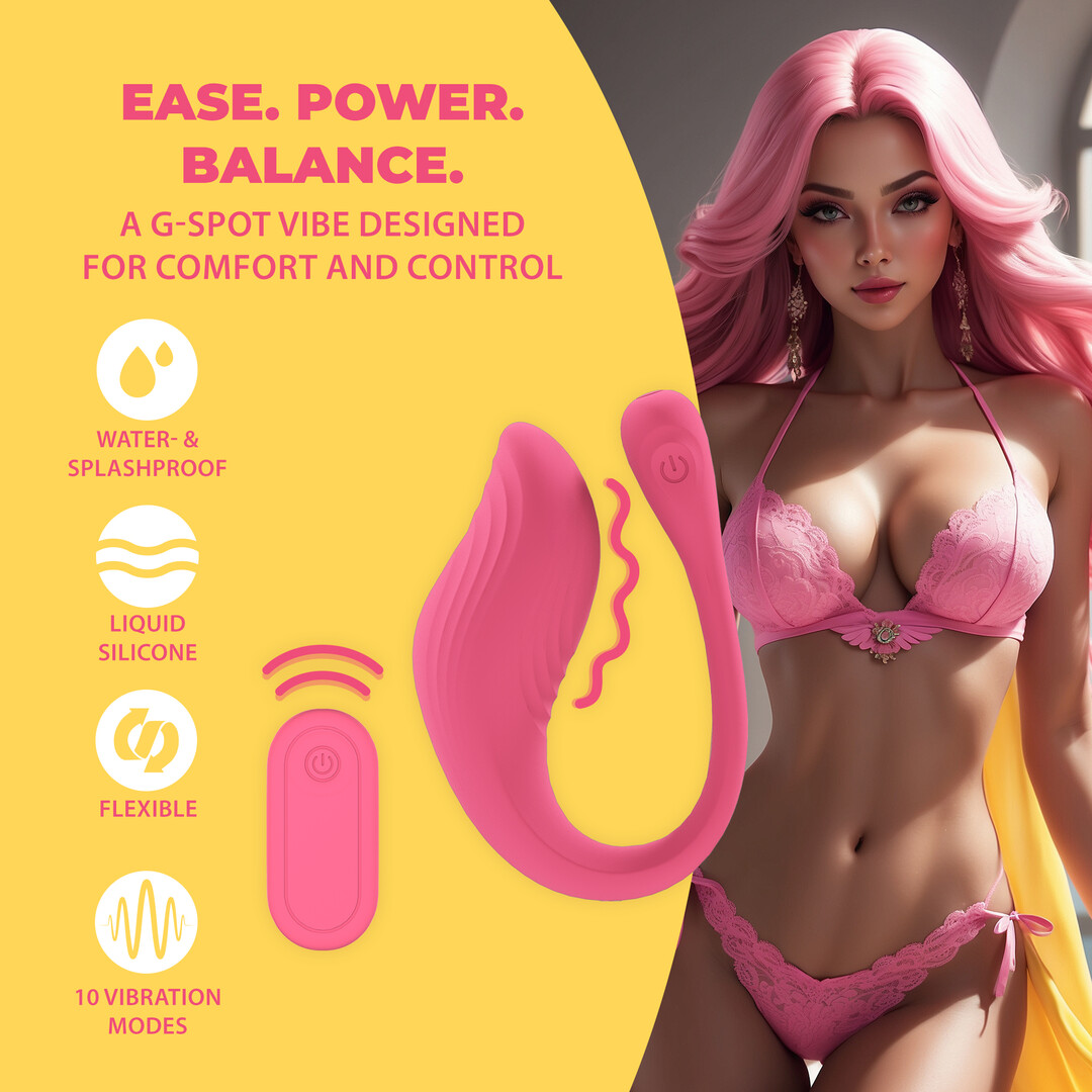 Vibrating G-Spot Vibe with Remote Control - Pink - Image 5