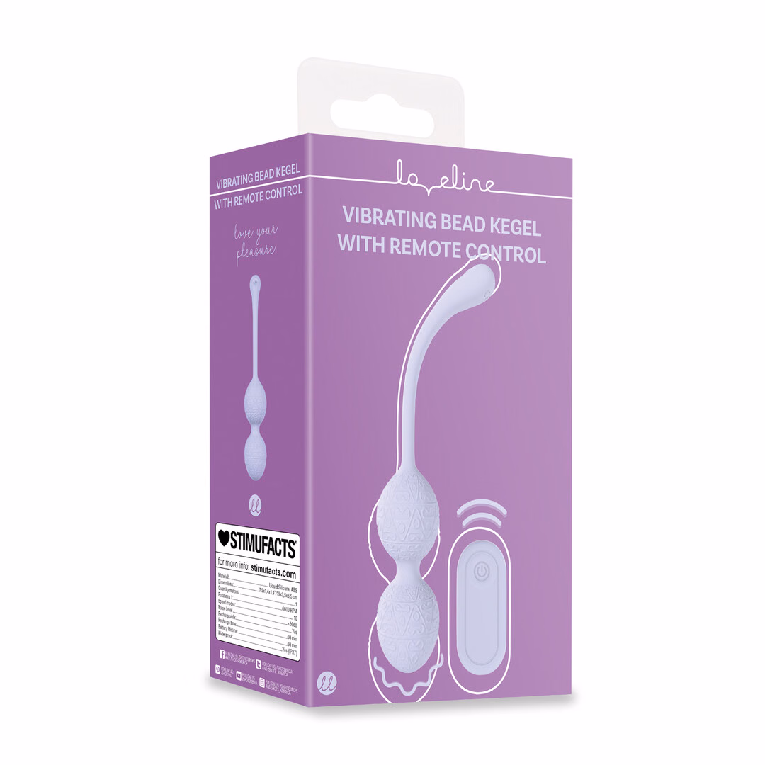 Vibrating Bead Kegel with Remote Control - Lavender - 2