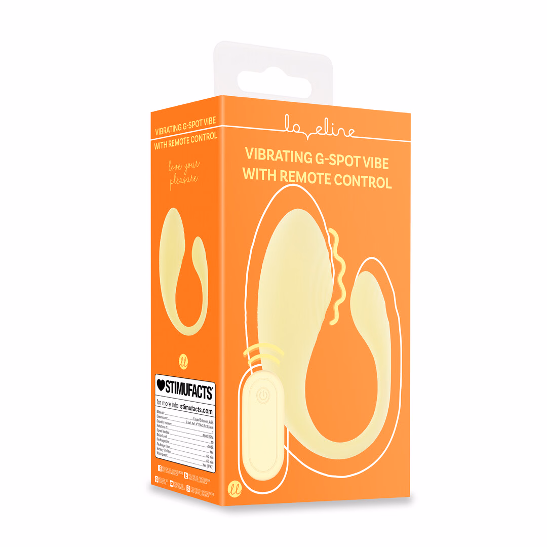 Vibrating G-Spot Vibe with Remote Control - Yellow - 2