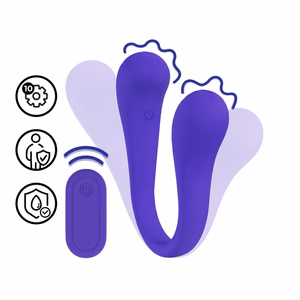 Dual-ended Bendable Vibe with Remote Control - Purple