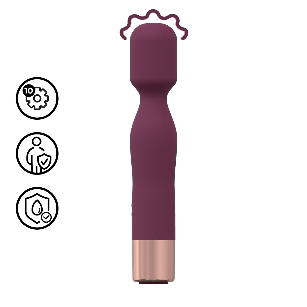 Mini Classic Wand Vibrator - Burgundy