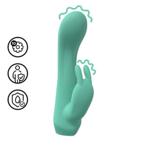 Mini Dual Rabbit Vibrator - Green