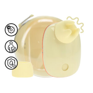 Dreamsicle - Compact AirTap Vibrator with Two Head Attachments - Yellow