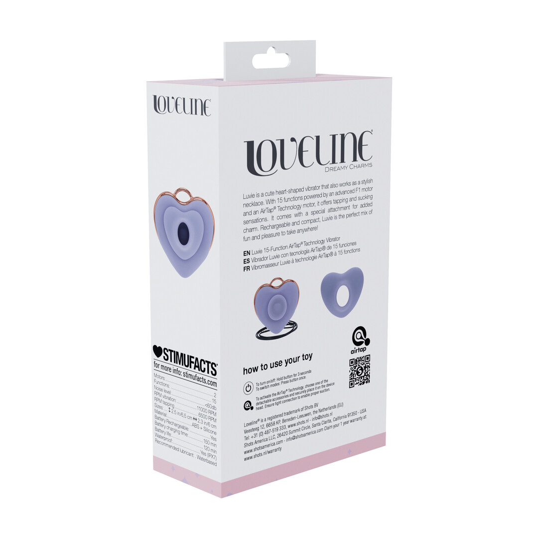 Luvie - Heart-shaped AirTap Vibrator - Lavender - 3