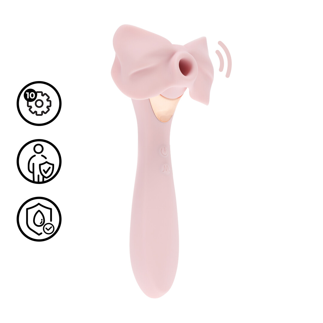 Darling - AirTap Wand Vibrator with Five Head Attachments - Pink
