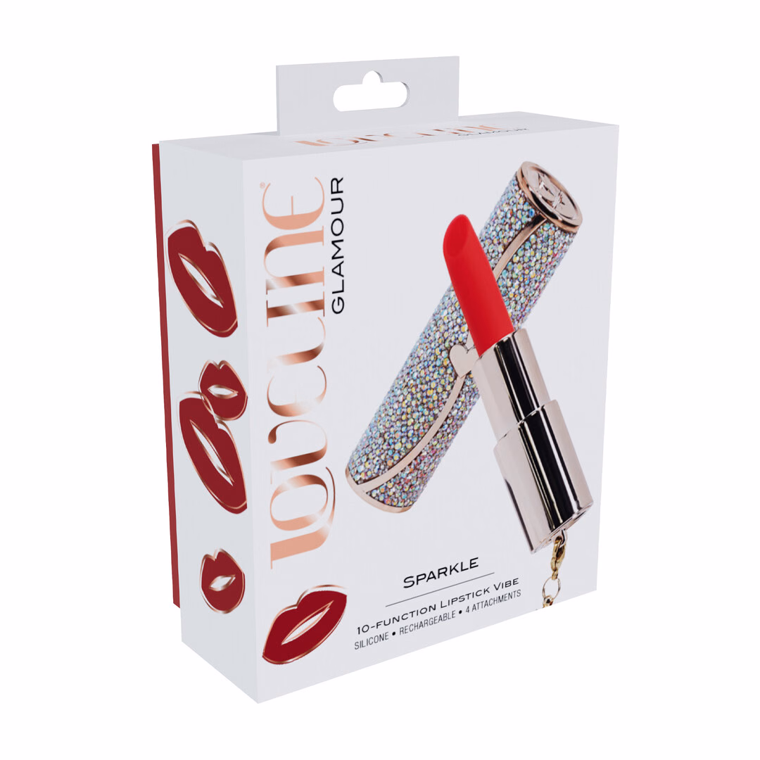 Sparkle - Lipstick Vibrator with 4 Attachments - Iridescent - 2