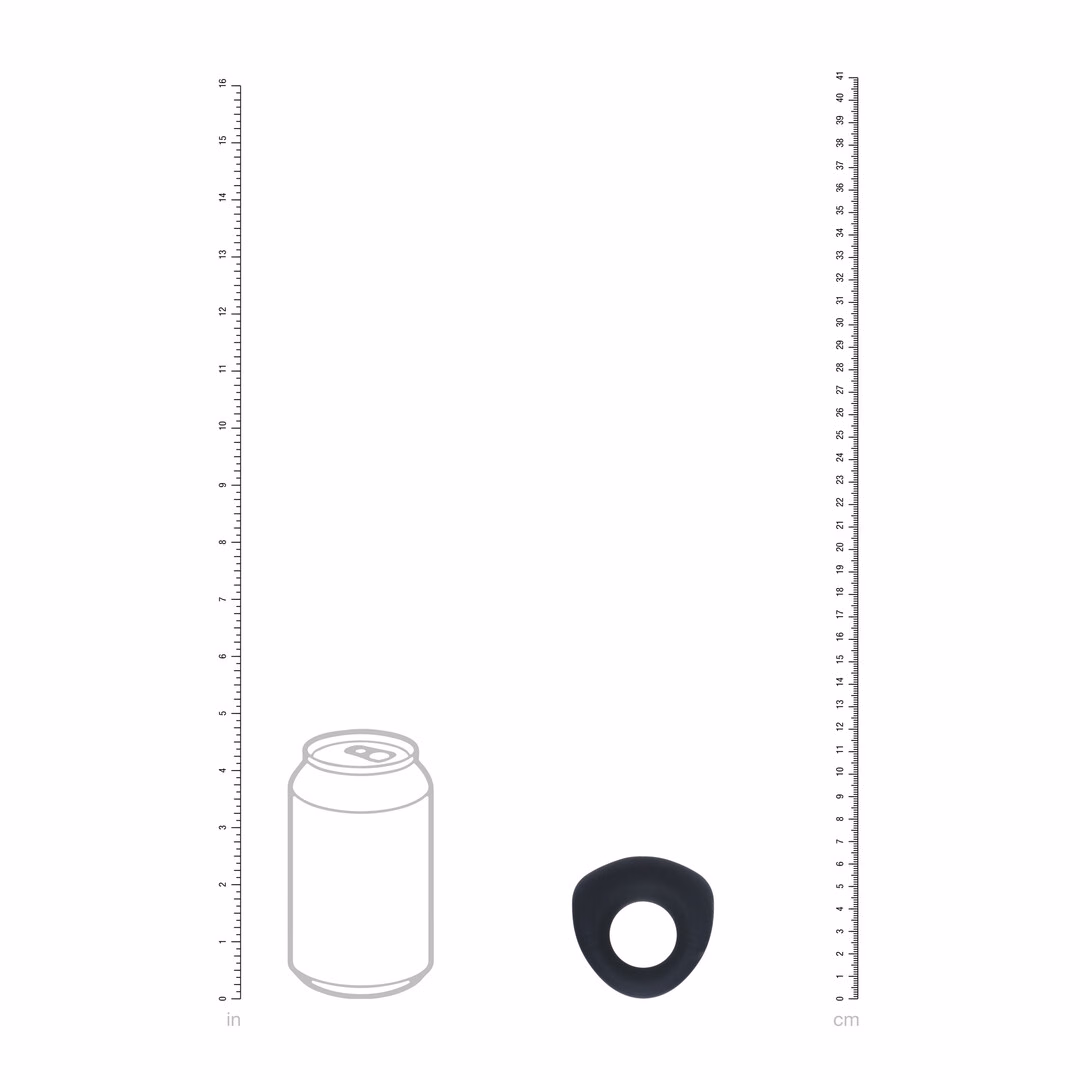 Sealed Liquid Silicone Vibrating Cockring - Black - 4