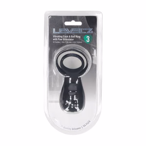 Vibrating Cock and Ball Ring with Paw Stimulator – Black – 2 Vibrating Cock and Ball Ring with Paw Stimulator - Black - 2