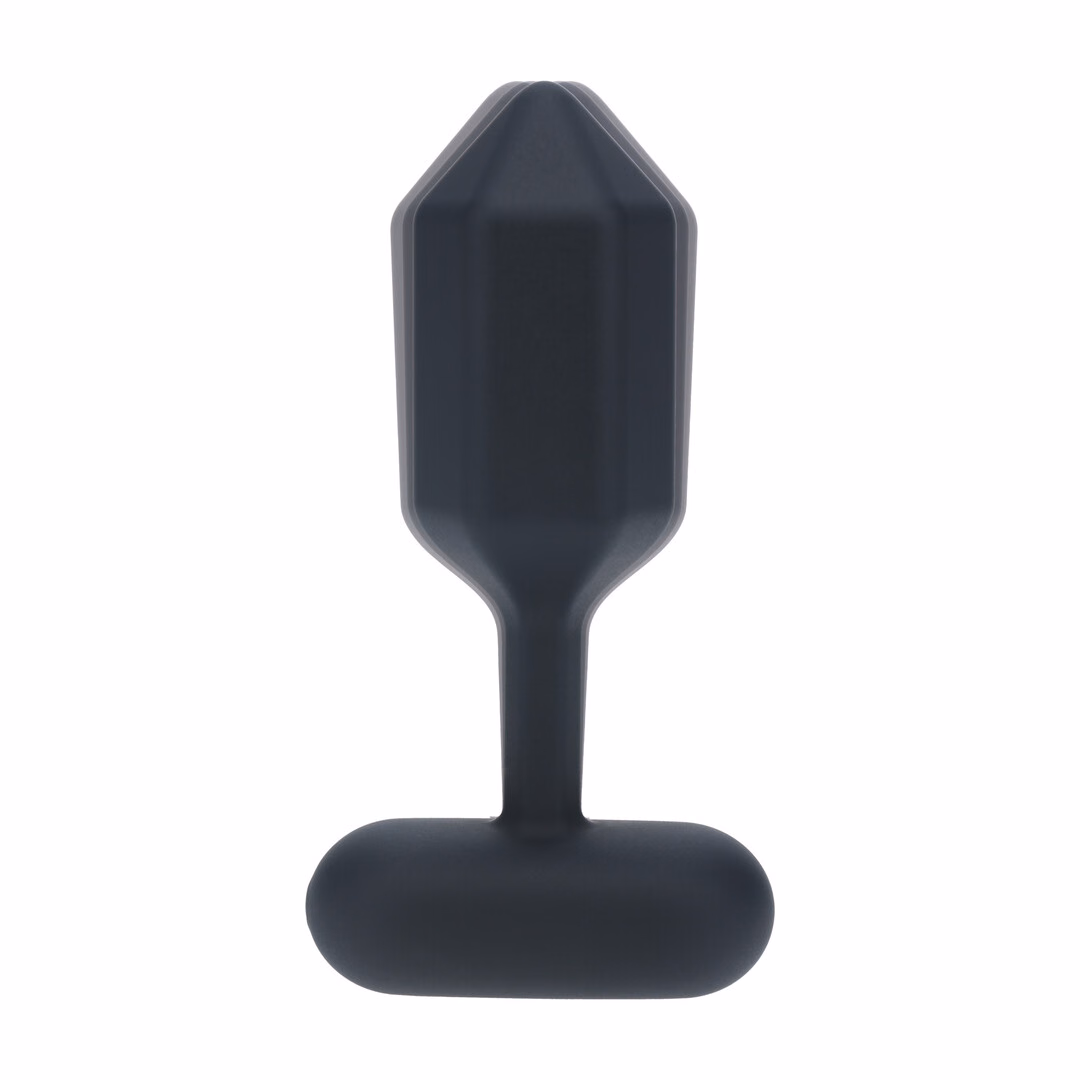 Hexagonal Vibrating Silicone Anal Plug - L - Black - 5