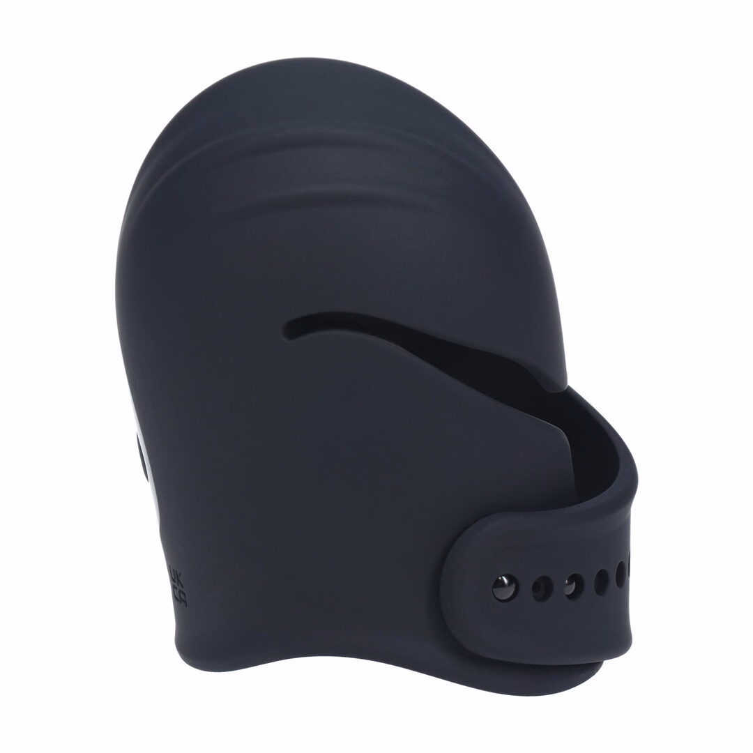Adjustable Vibrating Silicone Penis Head Stimulator - Black - 5