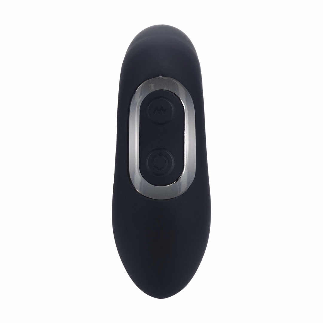Vibrating Heating Bendable Tapping Silicone Prostate Stimulator - Black - 5