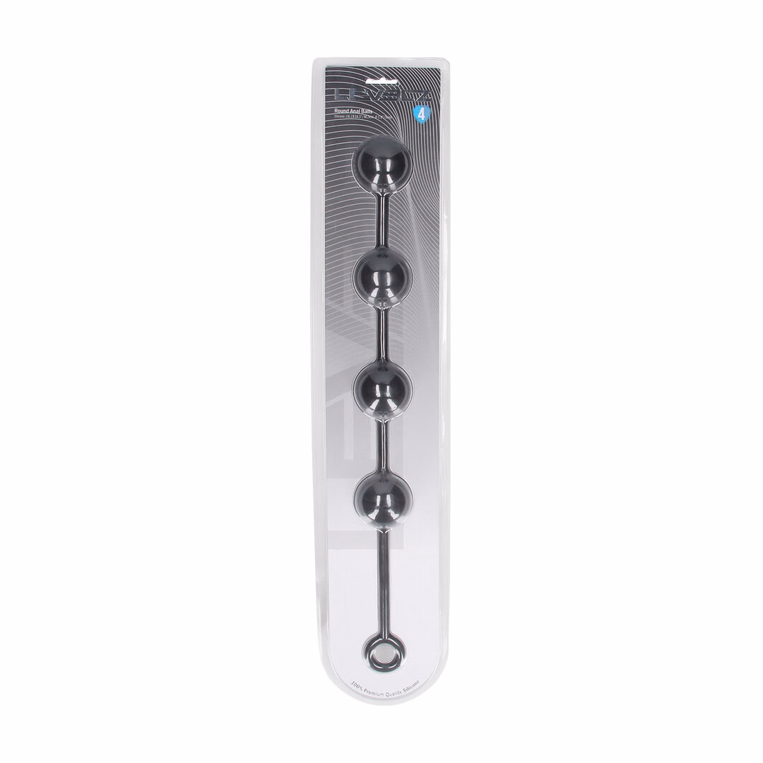 Round Silicone Anal Balls - XL - 50mm - Black - 2