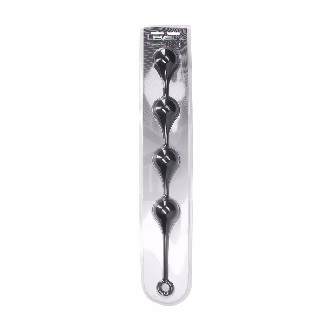 Silicone Waterdrop Anal Balls - XXL - 60mm - Black - 2
