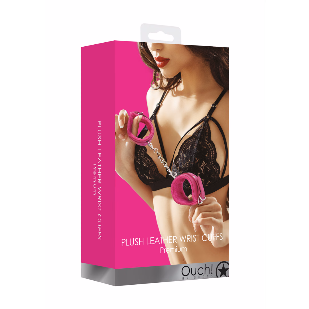 Plush Leather Handcuffs - 2
