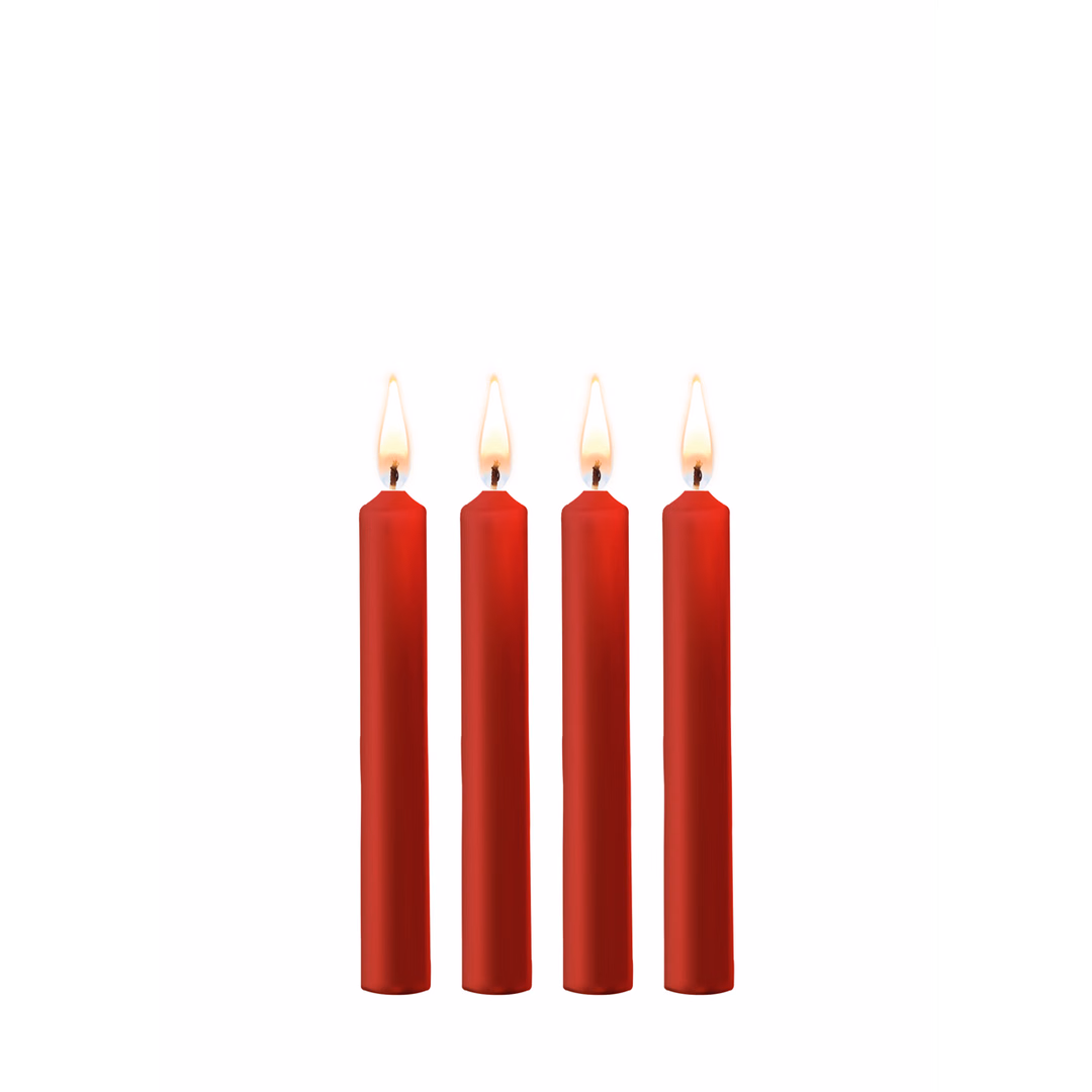 Teasing Wax Candles - 4 Pieces - Red