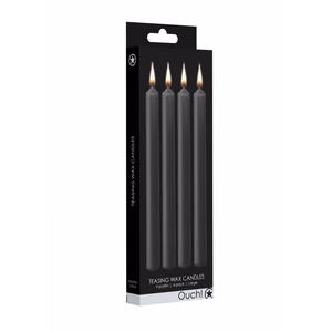 Teasing Wax Candles - 4 Pieces - Large - Black - 2