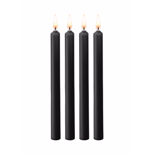 Teasing Wax Candles - 4 Pieces - Large - Black