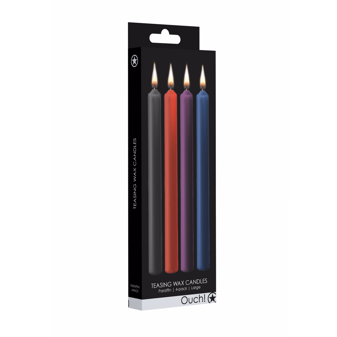 Teasing Wax Candles - 4 Pieces - Large - Multicolor - 2