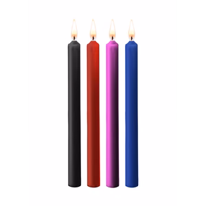 Teasing Wax Candles - 4 Pieces - Large - Multicolor