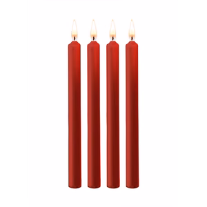 Teasing Wax Candles - 4 Pieces - Large - Red