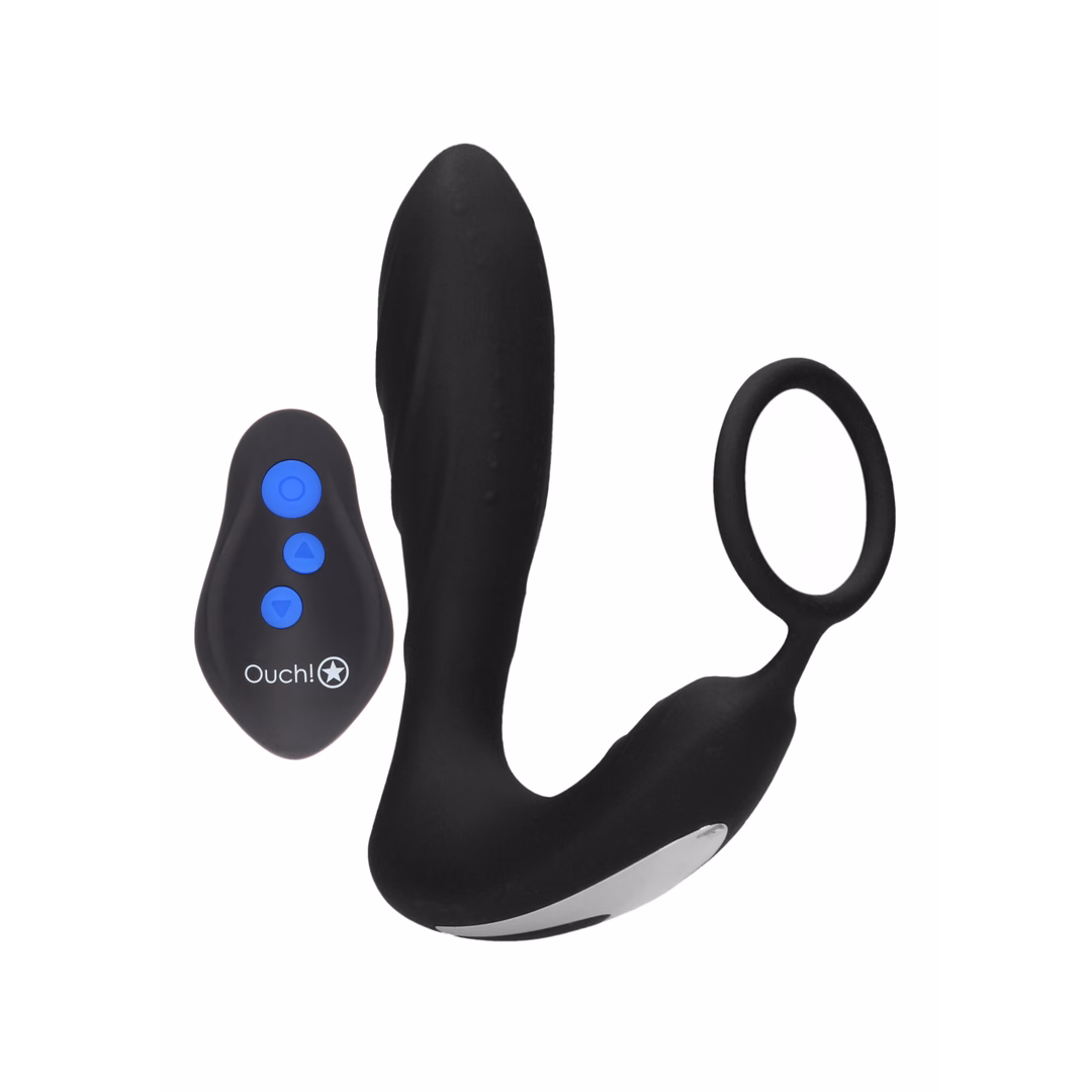 E-stim Vibrating Butt Plug Cockring