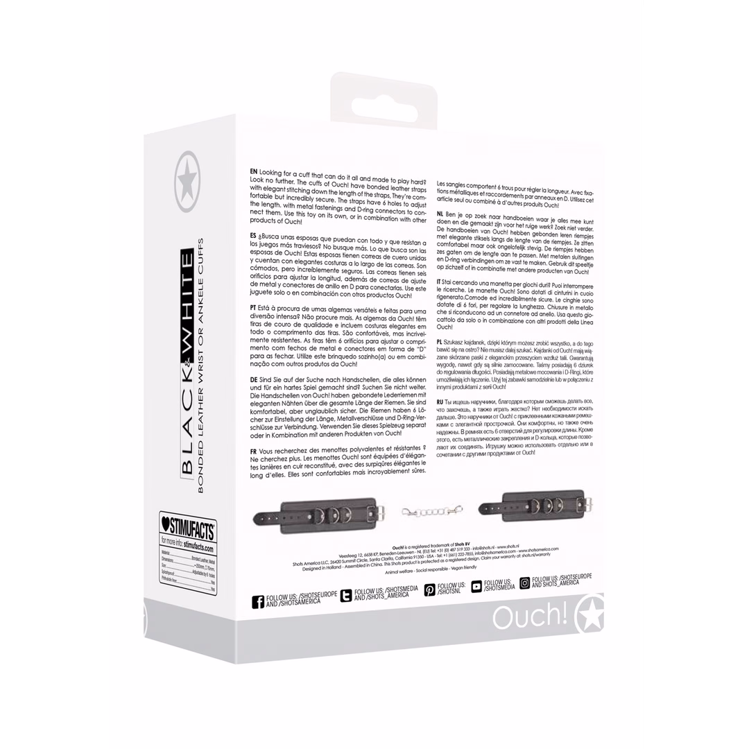 Bonded Leather Hand or Ankle Cuffs - 3