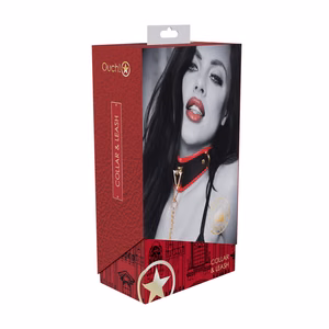 Milan Collection – Collar with Leash – Black/Red – 2 Milan Collection - Collar with Leash - Black/Red - 2