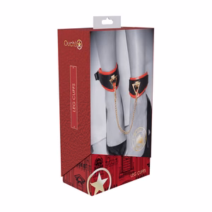Milan Collection – Leg Cuffs – Black/Red – 2 Milan Collection - Leg Cuffs - Black/Red - 2