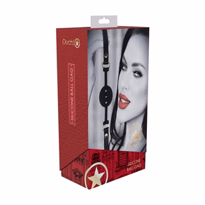 Milan Collection - Silicone Ball Gag - Black/Red - 2
