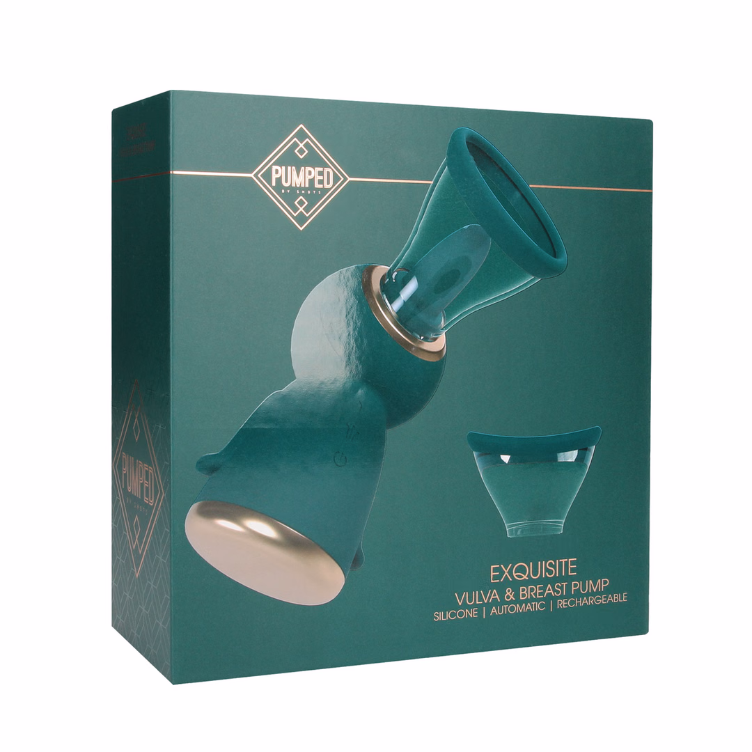 Exquisite - Rechargeable Vulva and Breast Pump - Forest Green - 2