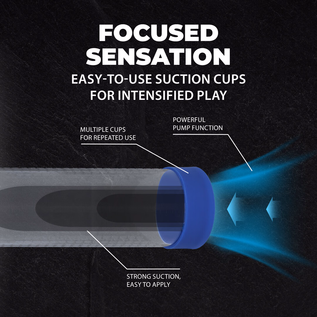 HyperPump - Rechargeable Penis Pump - Metallic Blue - 4