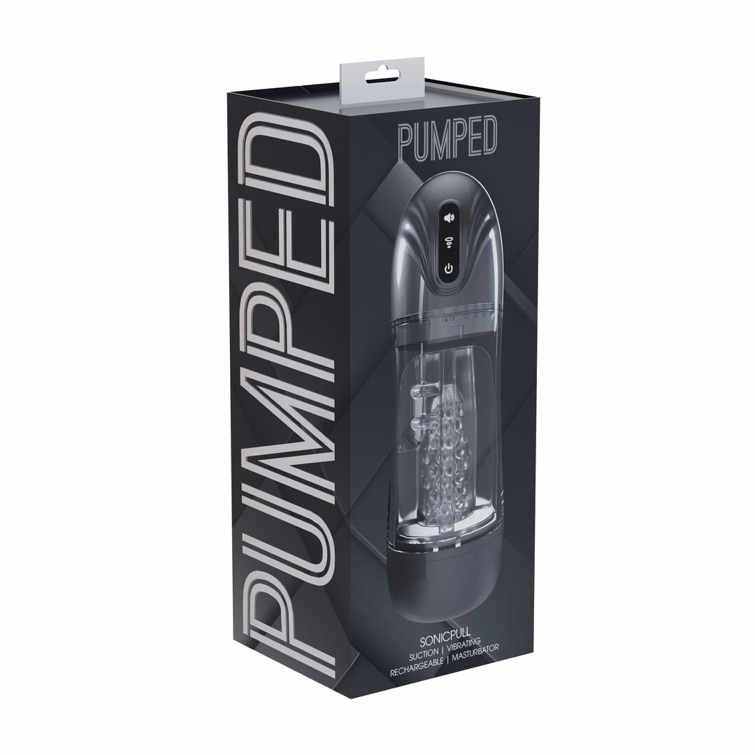 SonicPull - Suction and Vibration Masturbator Pump - Multimedia Enhanced - Gun Metal - 2