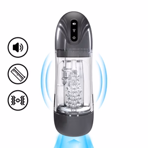 SonicPull - Suction and Vibration Masturbator Pump - Multimedia Enhanced - Gun Metal