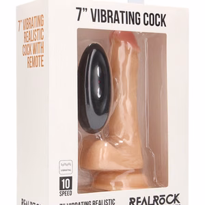 Vibrating Realistic Cock with Scrotum - 7 / 18 cm - 2