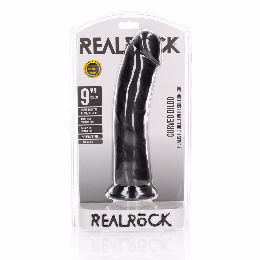 Curved Realistic Dildo with Suction Cup - 9 / 23 cm - 2