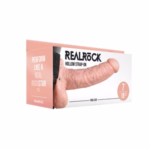 Hollow Strap-On with Balls - 7 / 18 cm - 2