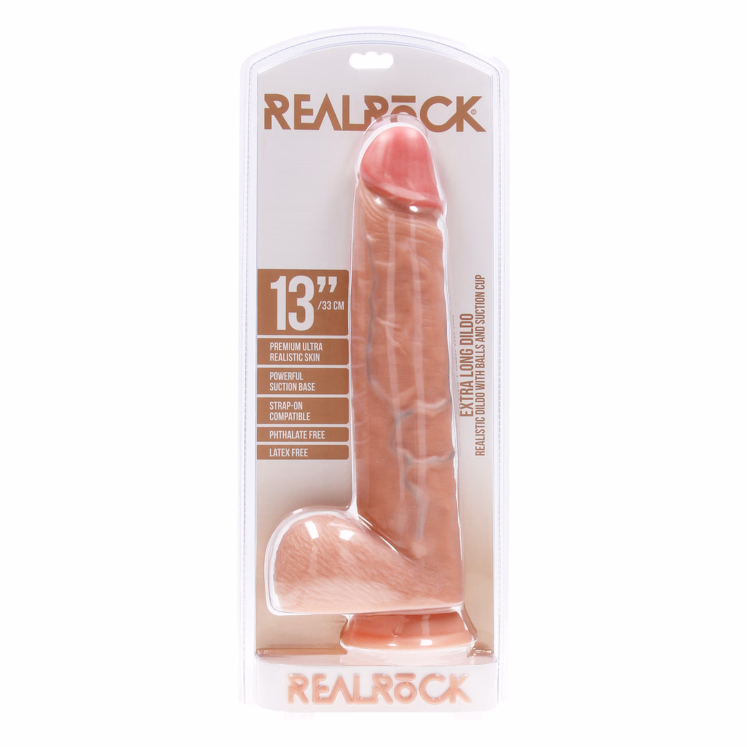 Extra Large Straight with Balls 13 / 33 cm - Flesh - 2
