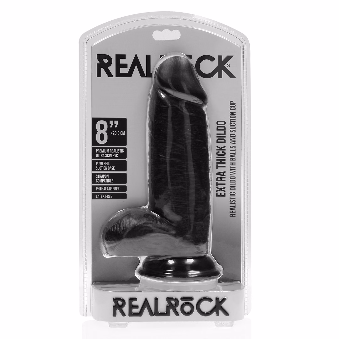 Extra Thick Straight with Balls 8 / 20,3 cm - Black - 2