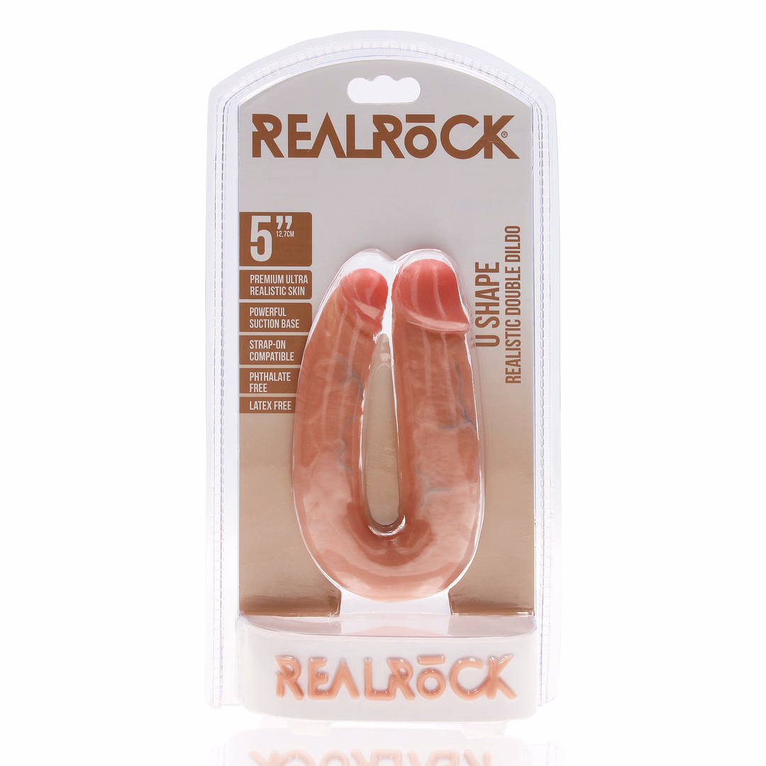 U Shaped Double Dildo 5 / 12,7 cm - Flesh - 2