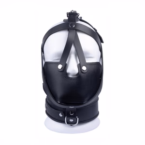 Leather Mask - Black - 2
