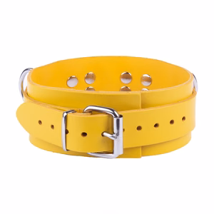 Ultra Leather Necklace – Yellow – 2 Ultra Leather Necklace - Yellow - 2