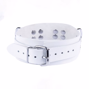 Ultra Leather Necklace – White – 2 Ultra Leather Necklace - White - 2