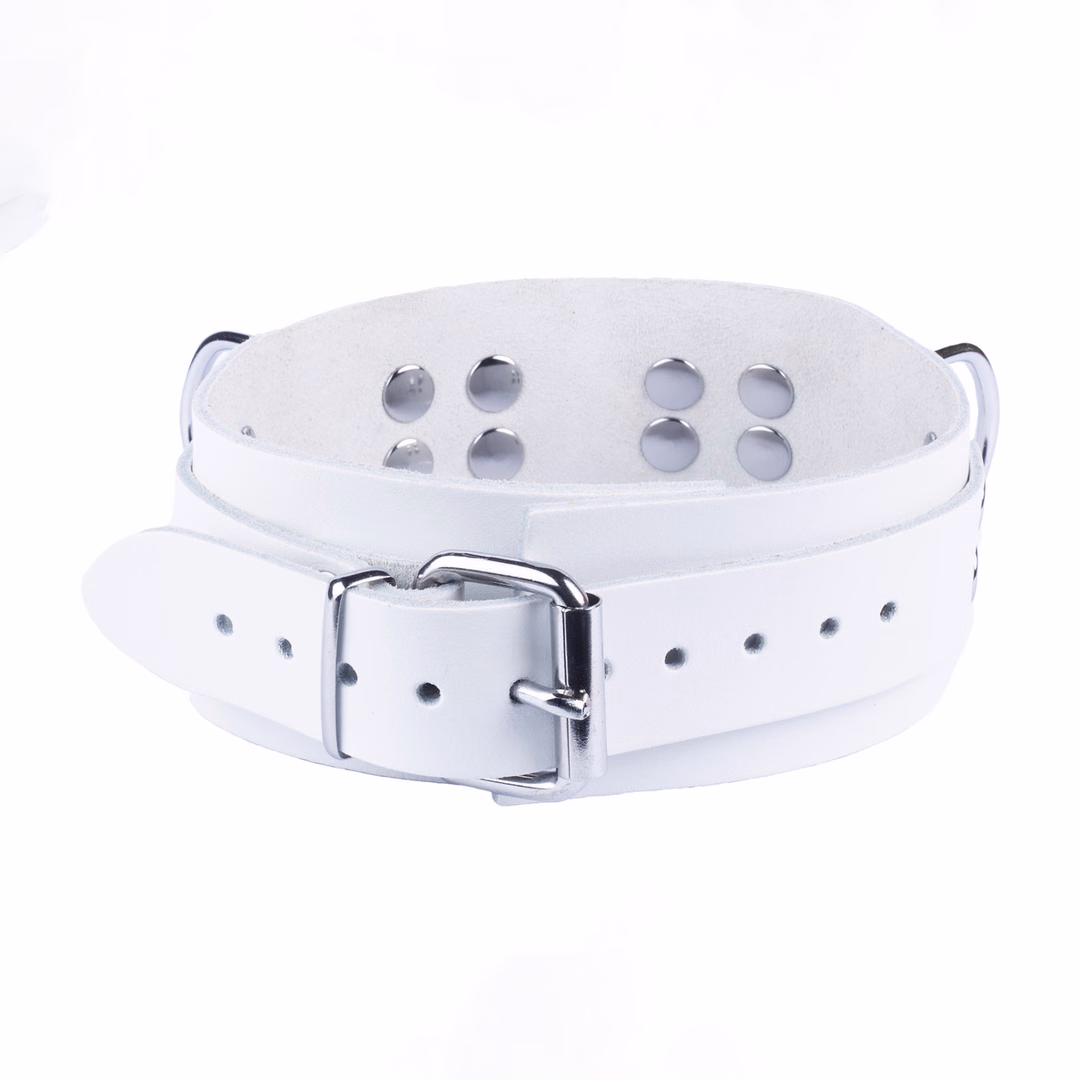 Ultra Leather Necklace - White - 2