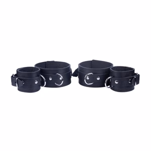 Leather Arm and Forearm Restraints - Black