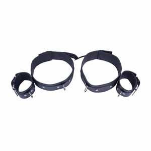 Leather Thighs Restraints - Black - 2