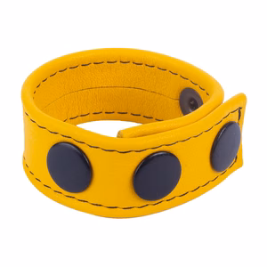 Cocky – Adjustable Leather Cockring – Yellow – 2 Cocky - Adjustable Leather Cockring - Yellow - 2