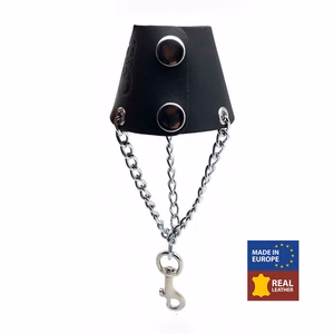 Leather Parachute with Chains and Hook - Black