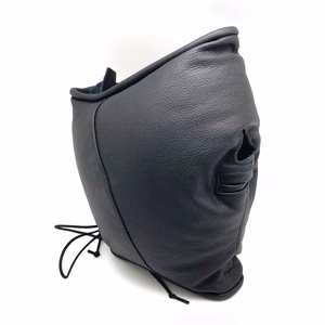 Padded Leather Sensory Hood - Black - 2