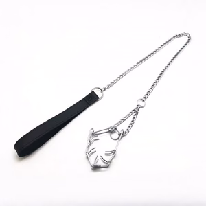 Leash with Choker for Penis – Black/Silver – 2 Leash with Choker for Penis - Black/Silver - 2